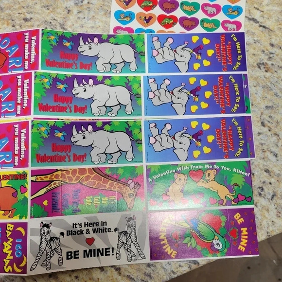 🌴3/$15🌴 Vintage Safari Kingdom Valentines Day Kit Class Room School - Picture 5 of 11